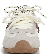 Sam Edelman Ivanna Nylon and Suede Lace Up Sneakers