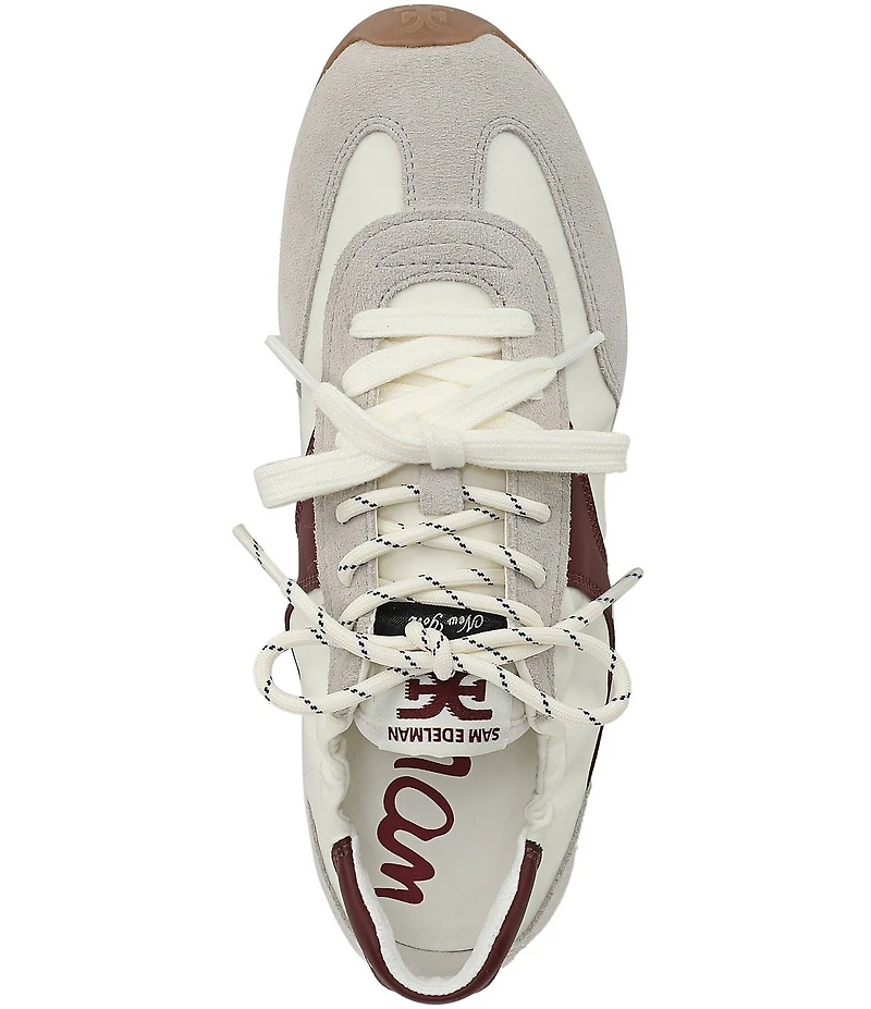 Sam Edelman Ivanna Nylon and Suede Lace Up Sneakers