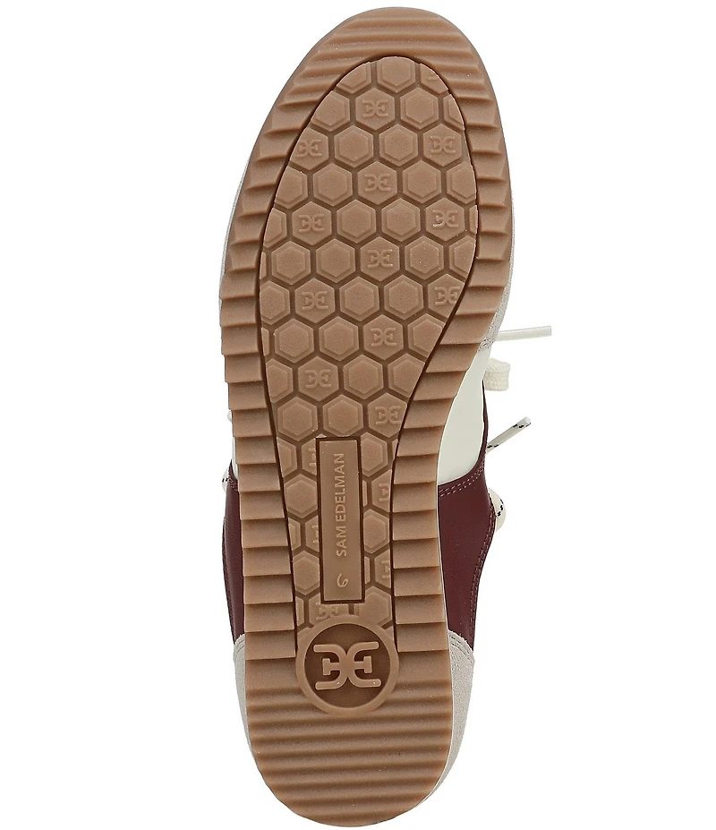 Sam Edelman Ivanna Nylon and Suede Lace Up Sneakers
