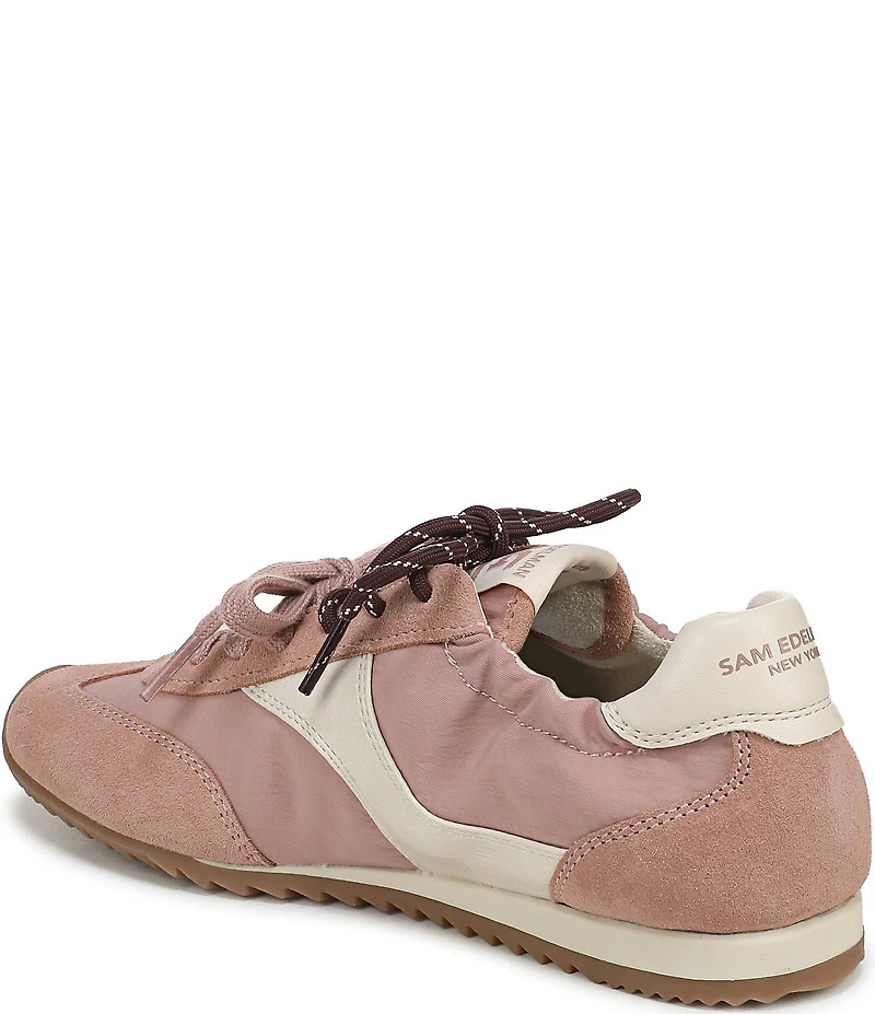 Sam Edelman Ivanna Nylon and Suede Lace Up Sneakers