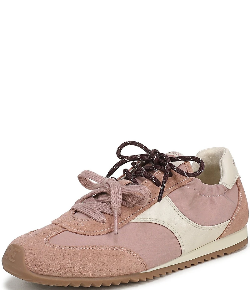 Sam Edelman Ivanna Nylon and Suede Lace Up Sneakers