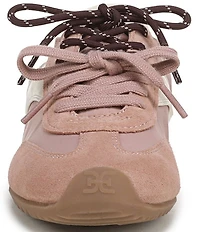 Sam Edelman Ivanna Nylon and Suede Lace Up Sneakers
