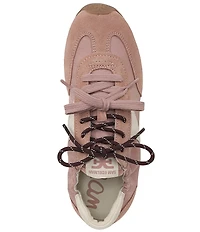 Sam Edelman Ivanna Nylon and Suede Lace Up Sneakers