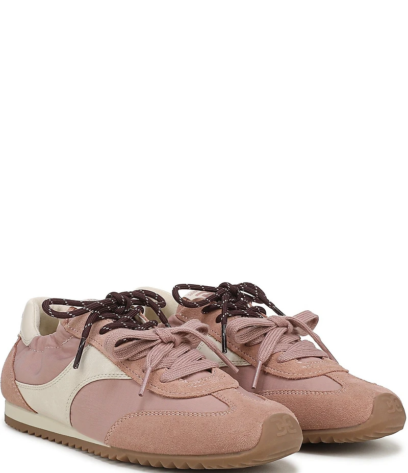 Sam Edelman Ivanna Nylon and Suede Lace Up Sneakers