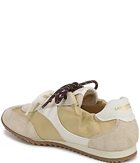 Sam Edelman Ivanna Nylon and Suede Lace Up Sneakers