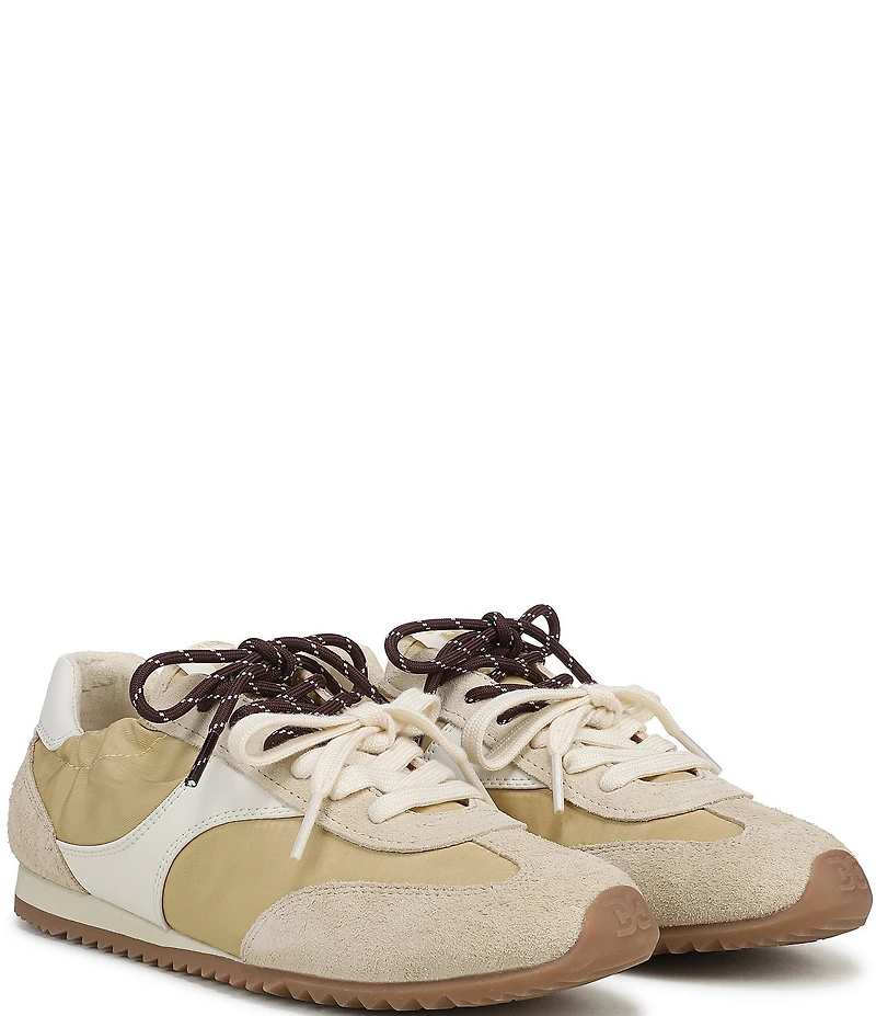 Sam Edelman Ivanna Nylon and Suede Lace Up Sneakers
