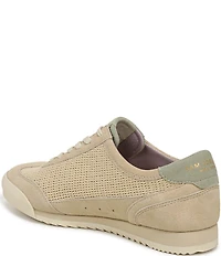 Sam Edelman Ivey Crochet Mesh Suede Double-E Logo Lace Up Sneakers