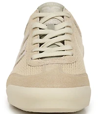 Sam Edelman Ivey Crochet Mesh Suede Double-E Logo Lace Up Sneakers