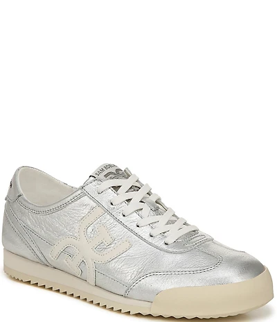 Sam Edelman Ivey Metallic Double-E Logo Lace-Up Sneakers