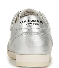 Sam Edelman Ivey Metallic Double-E Logo Lace-Up Sneakers