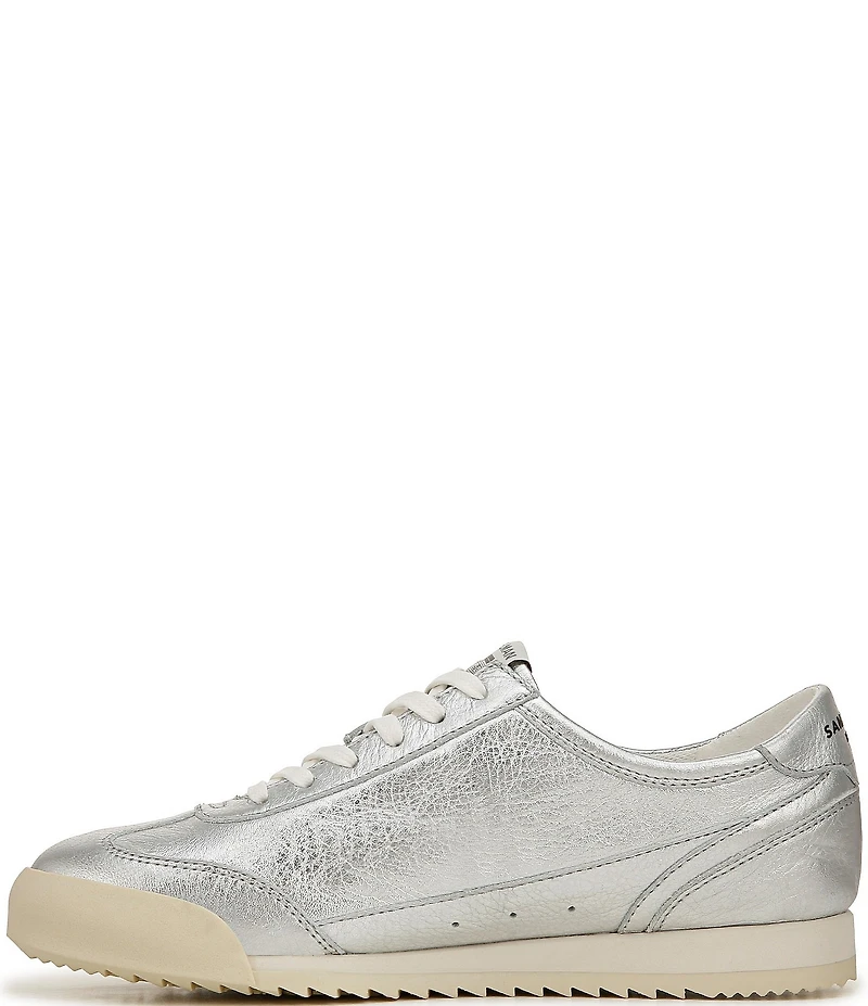 Sam Edelman Ivey Metallic Double-E Logo Lace-Up Sneakers
