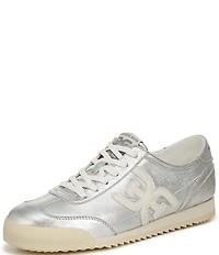 Sam Edelman Ivey Metallic Double-E Logo Lace-Up Sneakers