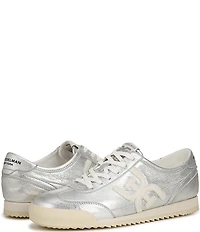 Sam Edelman Ivey Metallic Double-E Logo Lace-Up Sneakers