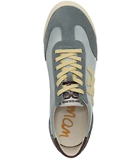 Sam Edelman Ivey Fabric and Suede Double-E Logo Lace Up Sneakers