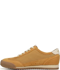 Sam Edelman Ivey Fabric and Suede Double-E Logo Lace Up Sneakers