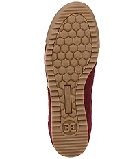 Sam Edelman Ivey Fabric and Suede Double-E Logo Lace Up Sneakers