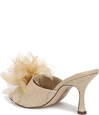 Sam Edelman Jace Raffia Flower Ornamented Dress Slide Sandals