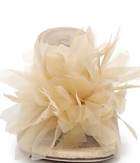 Sam Edelman Jace Raffia Flower Ornamented Dress Slide Sandals