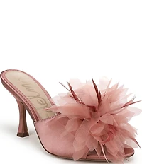 Sam Edelman Jace Satin Flower Ornamented Dress Slide Sandals