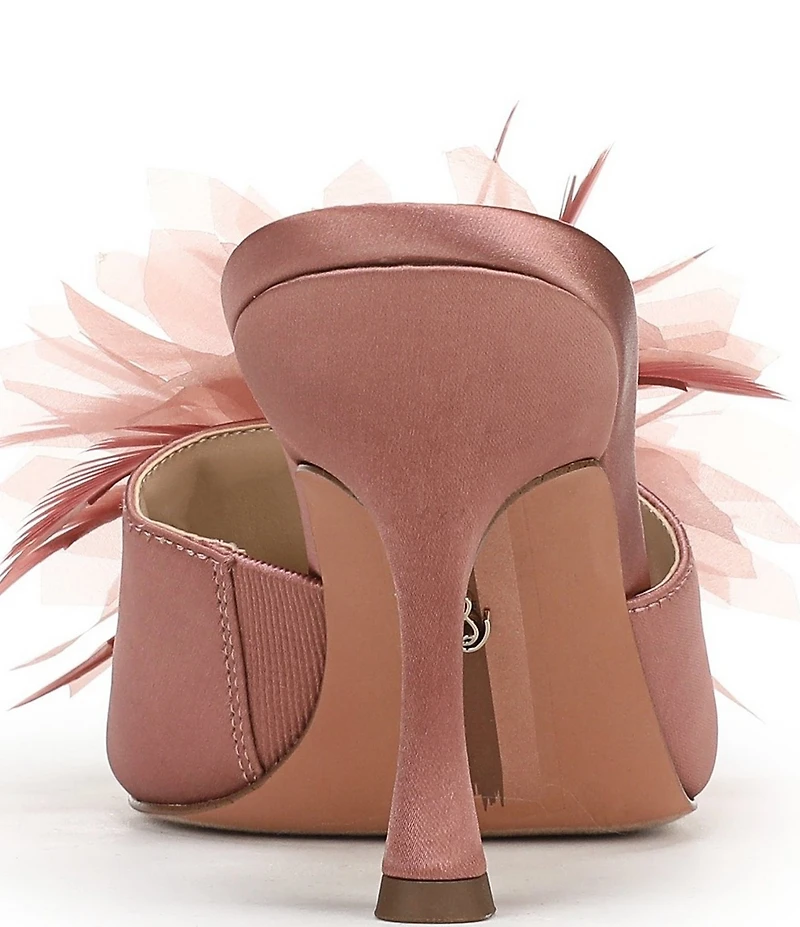 Sam Edelman Jace Satin Flower Ornamented Dress Slide Sandals