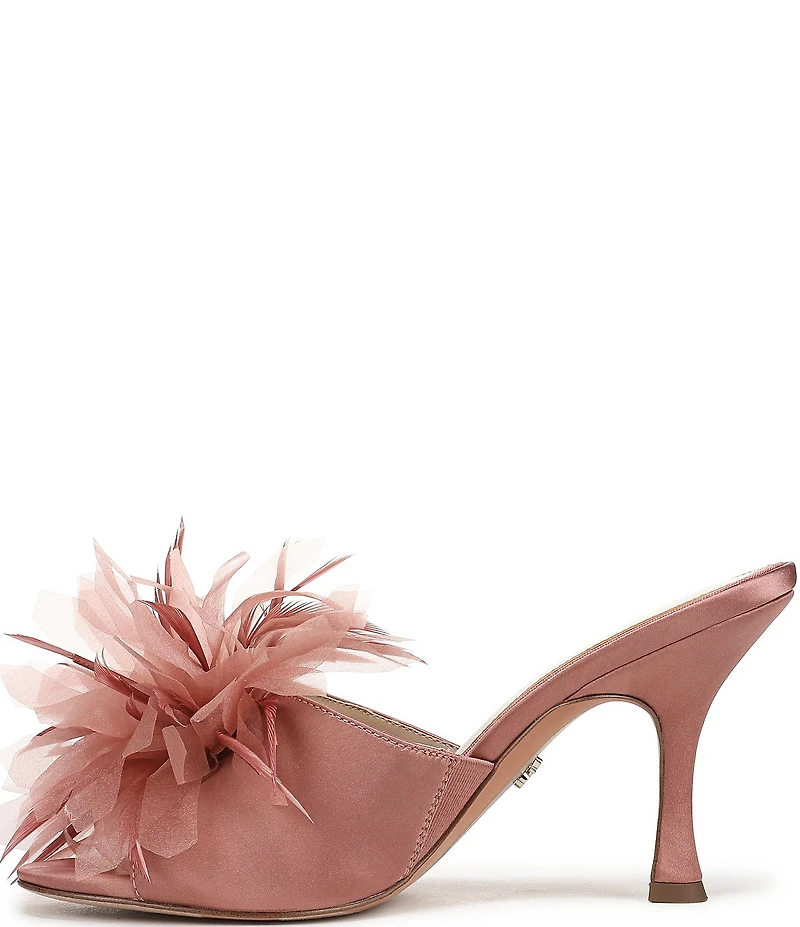 Sam Edelman Jace Satin Flower Ornamented Dress Slide Sandals