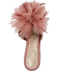 Sam Edelman Jace Satin Flower Ornamented Dress Slide Sandals