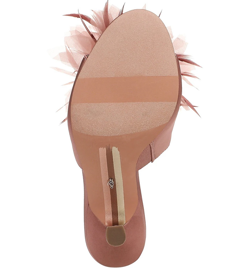 Sam Edelman Jace Satin Flower Ornamented Dress Slide Sandals