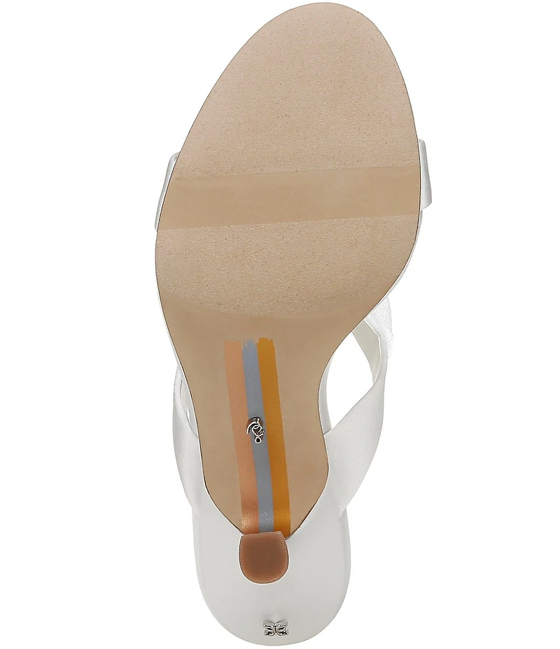 Sam Edelman Jasmine Satin Mesh Bow Detail Double Banded Dress Slide Sandals