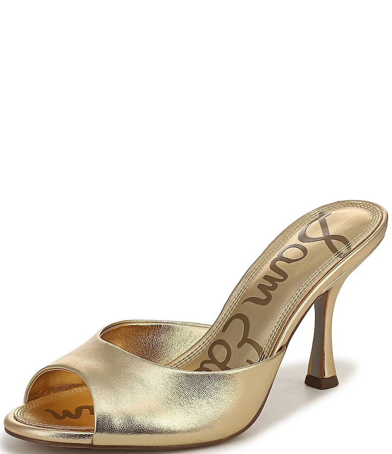 Sam Edelman Jeanie Metallic Leather Dress Slide Sandals