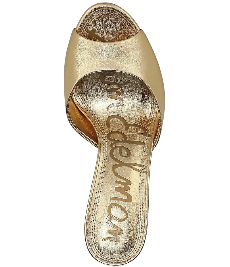 Sam Edelman Jeanie Metallic Leather Dress Slide Sandals