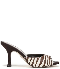 Sam Edelman Jeanie Zebra Print Calf Hair Dress Slide Sandals