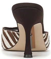 Sam Edelman Jeanie Zebra Print Calf Hair Dress Slide Sandals