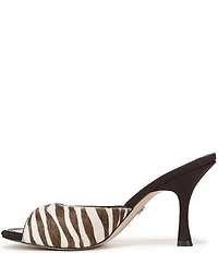 Sam Edelman Jeanie Zebra Print Calf Hair Dress Slide Sandals