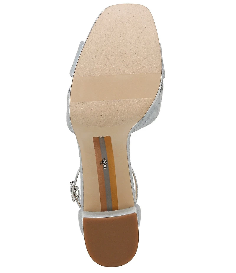 Sam Edelman Jullian Denim Fabric Ankle Strap Platform Dress Sandals