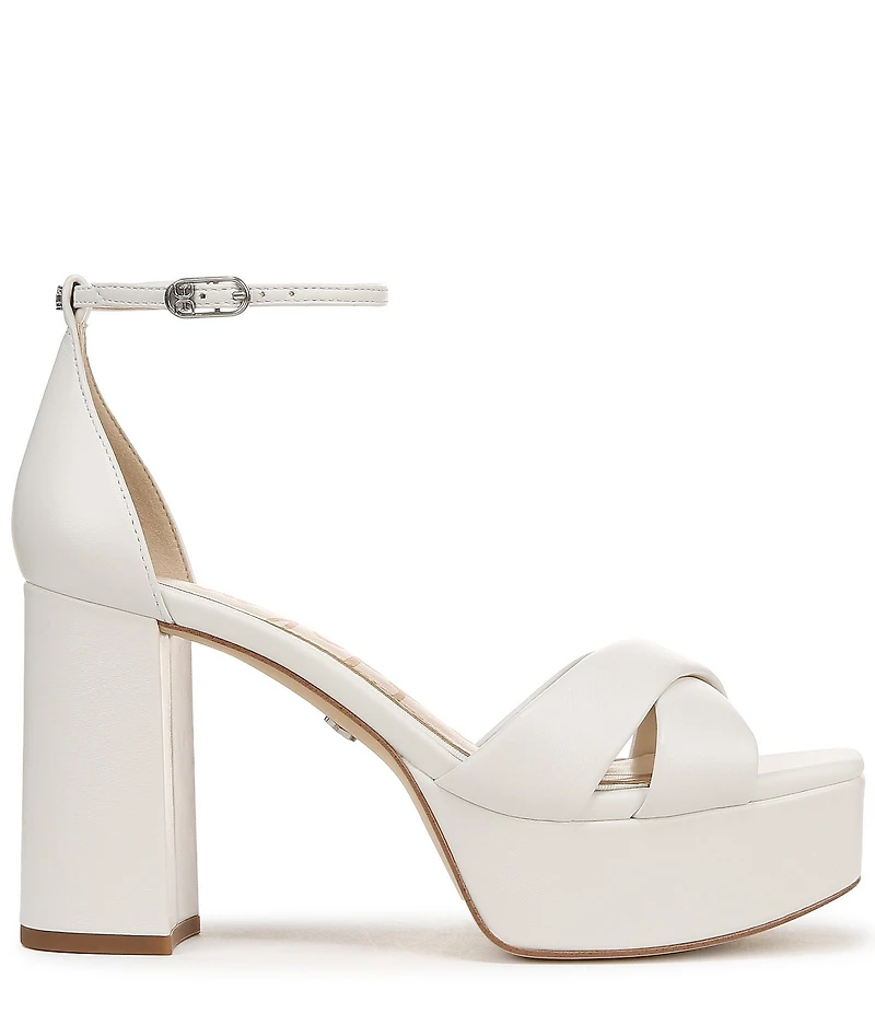 Sam Edelman Jullian Leather Ankle Strap Platform Dress Sandals