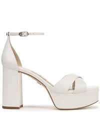 Sam Edelman Jullian Leather Ankle Strap Platform Dress Sandals