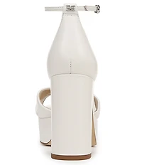 Sam Edelman Jullian Leather Ankle Strap Platform Dress Sandals