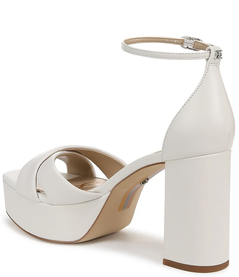 Sam Edelman Jullian Leather Ankle Strap Platform Dress Sandals