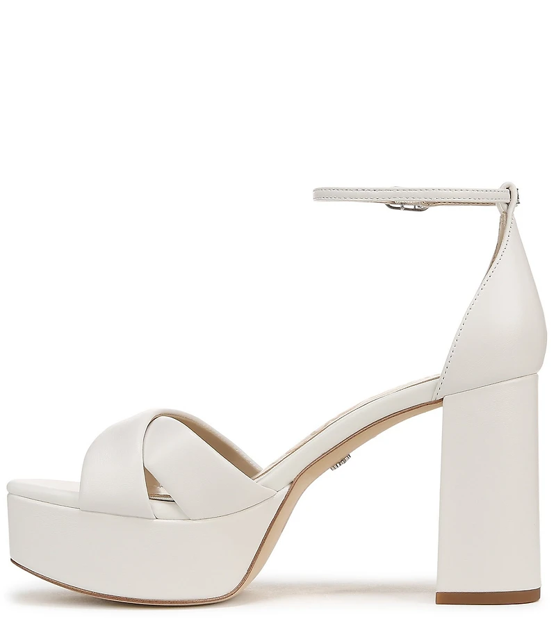 Sam Edelman Jullian Leather Ankle Strap Platform Dress Sandals