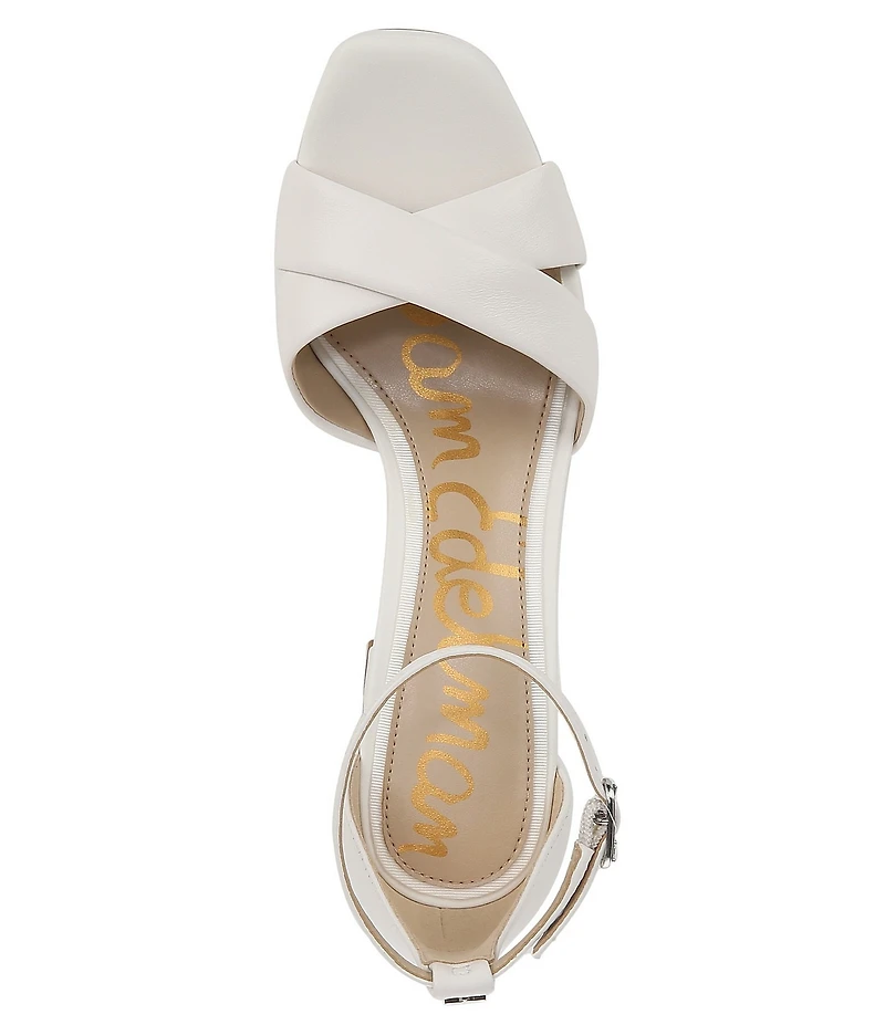 Sam Edelman Jullian Leather Ankle Strap Platform Dress Sandals
