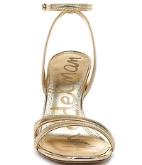 Sam Edelman Junie Metallic Leather Strappy Dress Sandals