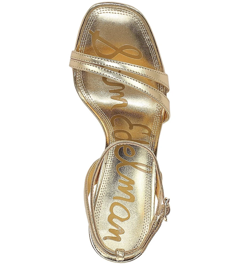 Sam Edelman Junie Metallic Leather Strappy Dress Sandals