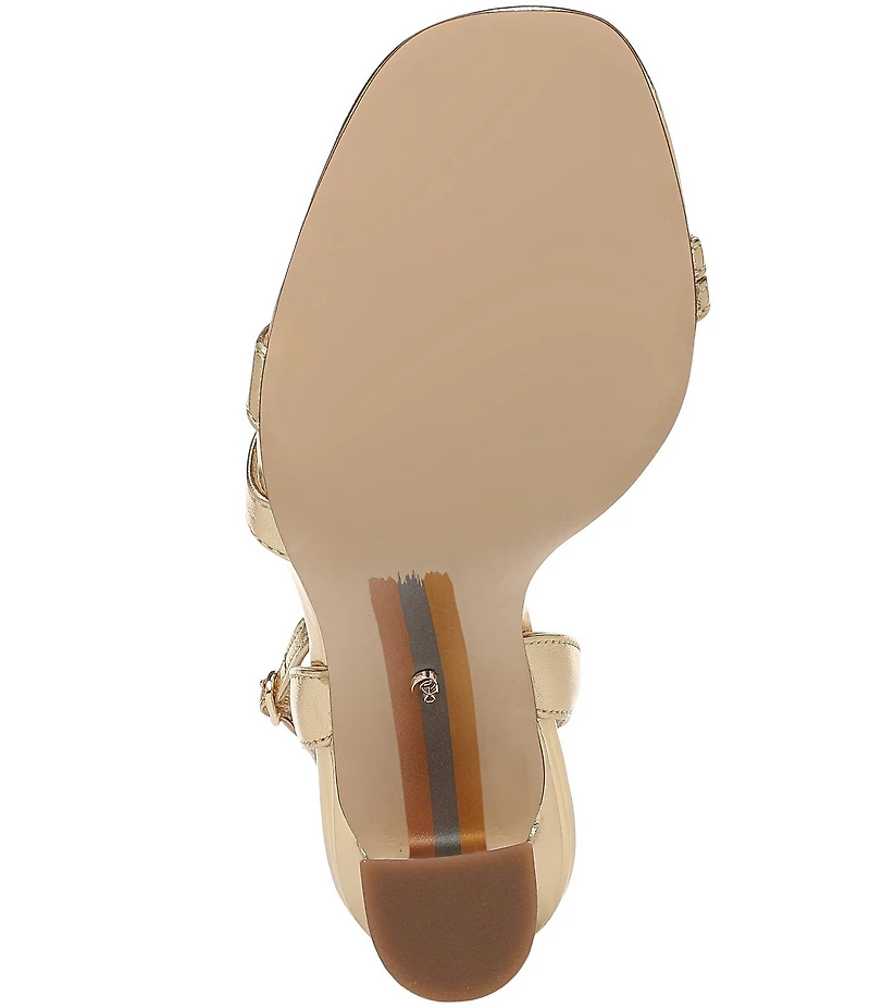 Sam Edelman Junie Metallic Leather Strappy Dress Sandals
