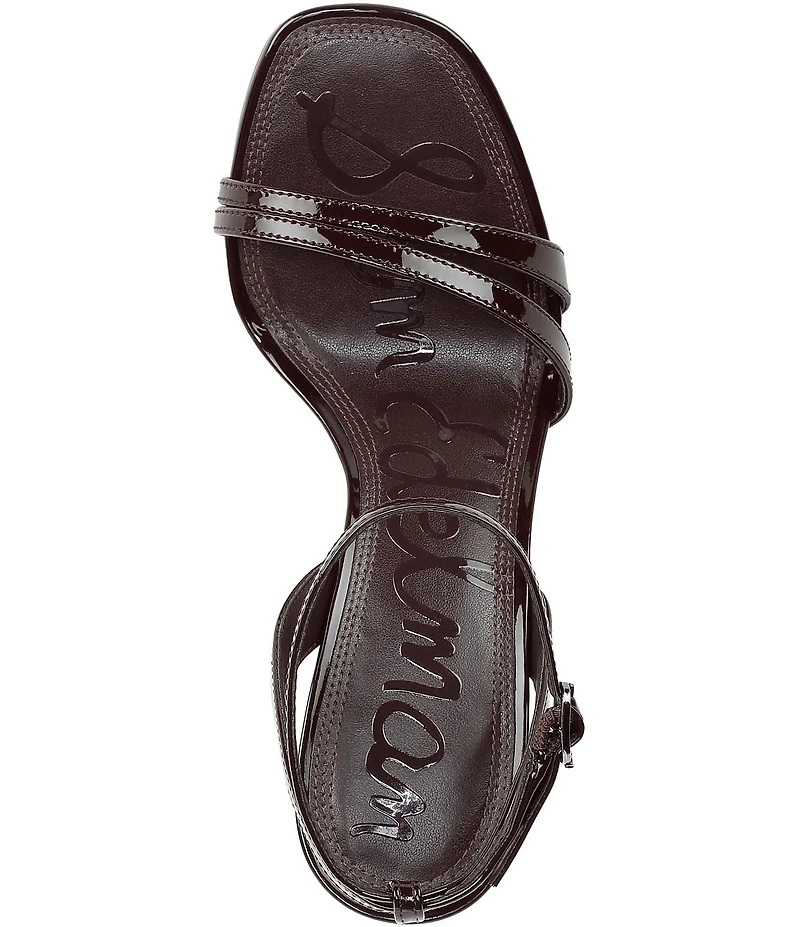 Sam Edelman Junie Patent Leather Strappy Square Toe Dress Sandals