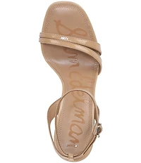 Sam Edelman Junie Patent Leather Strappy Square Toe Dress Sandals