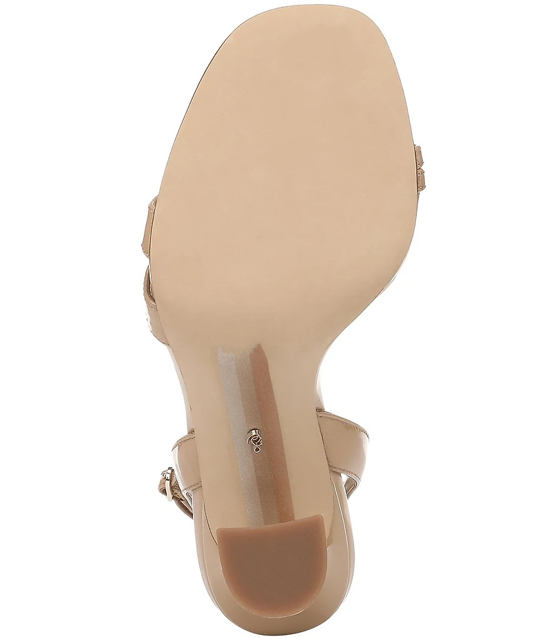 Sam Edelman Junie Patent Leather Strappy Square Toe Dress Sandals