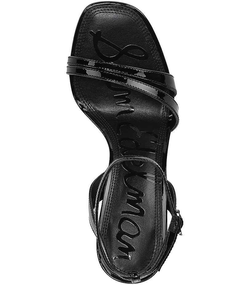 Sam Edelman Junie Patent Leather Strappy Square Toe Dress Sandals