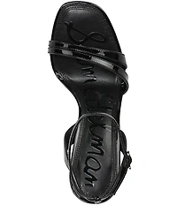 Sam Edelman Junie Patent Leather Strappy Square Toe Dress Sandals