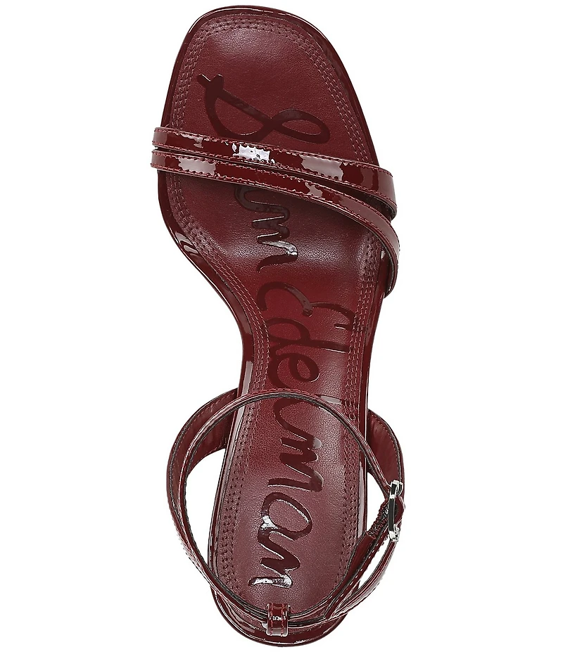 Sam Edelman Junie Patent Leather Strappy Square Toe Dress Sandals