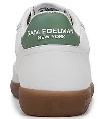 Sam Edelman Kallen Gum Sole Leather and Suede Perforated Detail Lace Up Sneakers